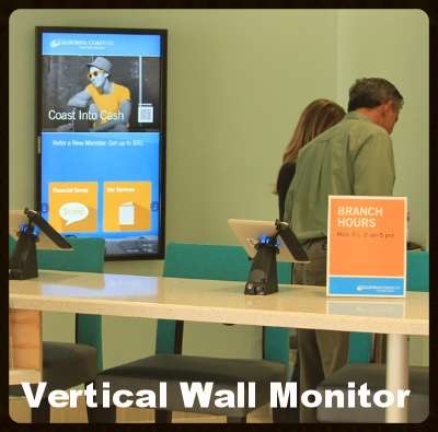 Banking Digital Signage Example - Horizontal Monitor