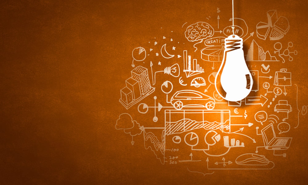 Concept of business ideas and strategy on color background