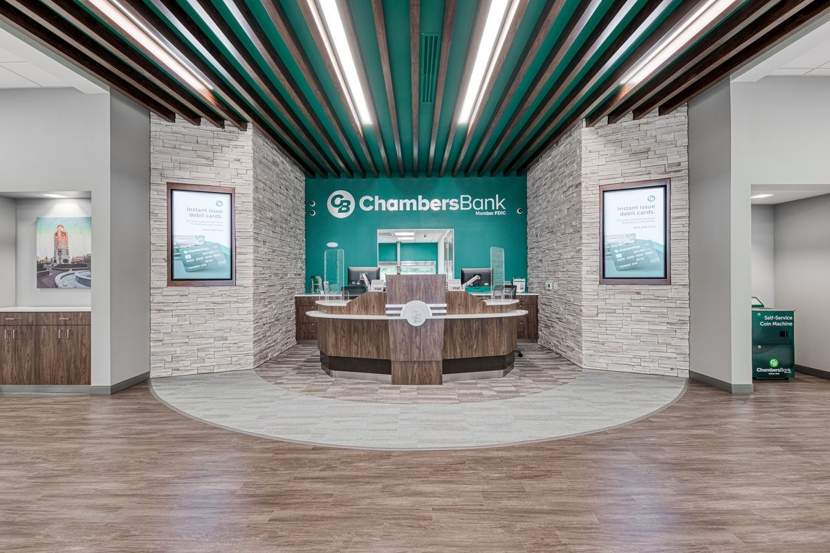 Chambers Bank teller towers